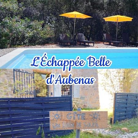 2 Pieces "Le Brin De Soleil" Gites Appart 'Hotel L'Echappee Belle D'Aubenas Logement 1 Sur 3 Buitenkant foto