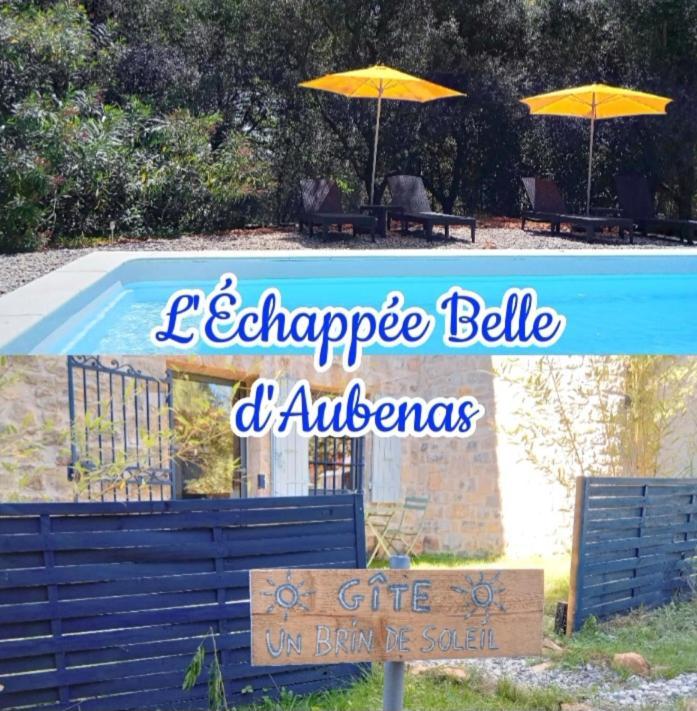 2 Pieces "Le Brin De Soleil" Gites Appart 'Hotel L'Echappee Belle D'Aubenas Logement 1 Sur 3 Buitenkant foto